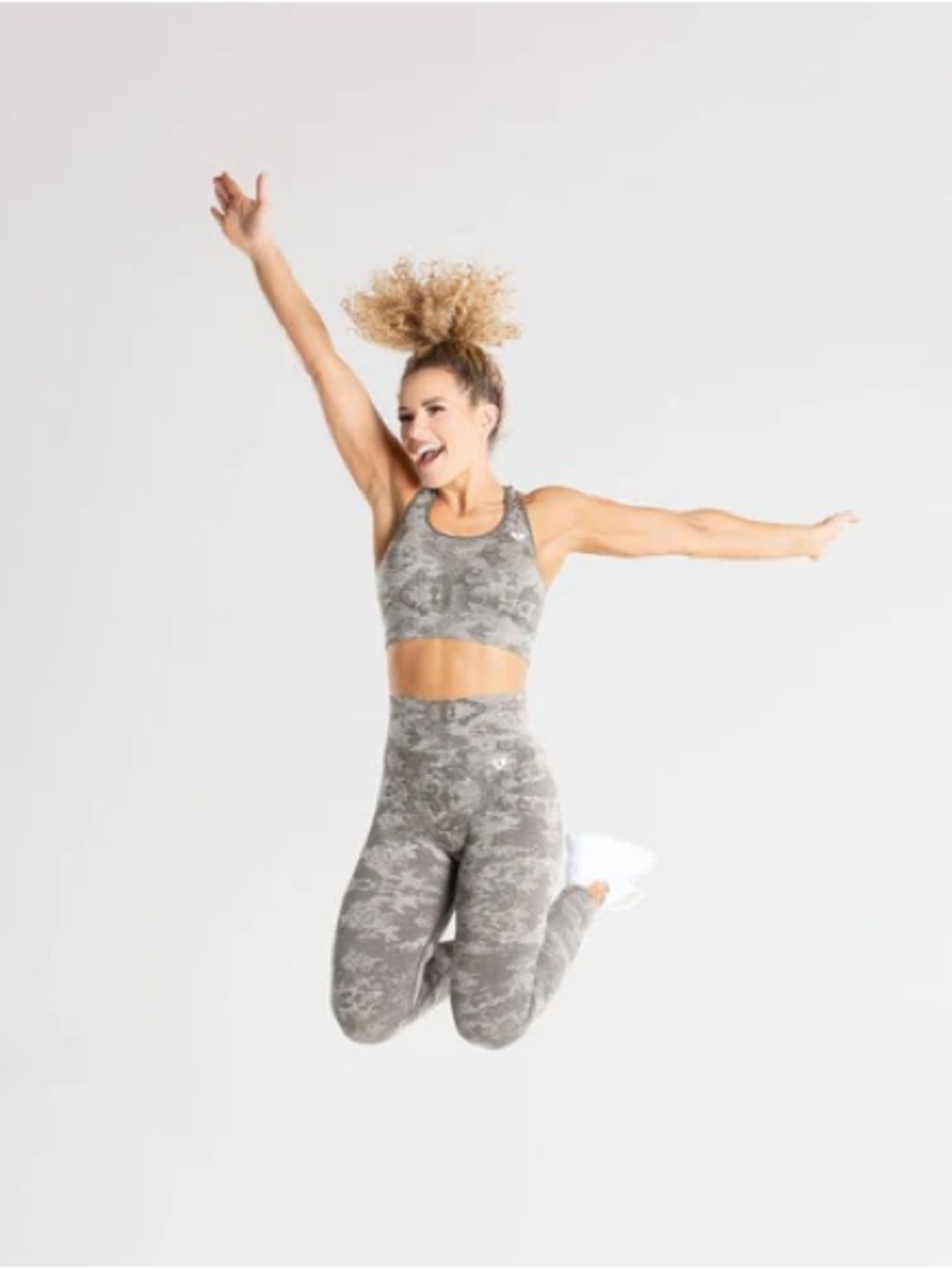 Camo Grey Sports Bra & Legging Set